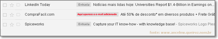 Caixa de entrada Gmail