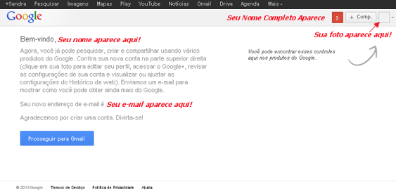 Criar e-mail Gmail - Etapa 06