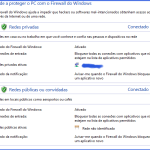 Firewall do Windows - Tela inicial