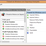 Firewall do Windows - Tela de configurações avançadas