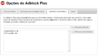 adblock plus dominios permitidos