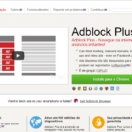 Tela inicial site adblockplus.org/