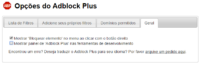 adblock plus opcoes geral